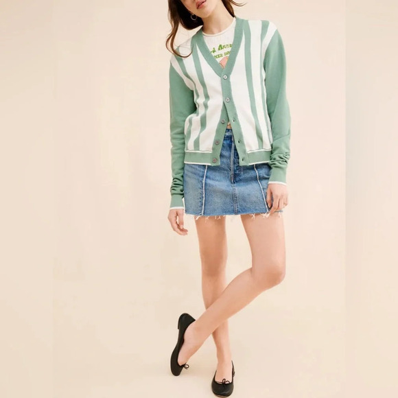 Urban Outfitters Men’s/Unisex‎ Classic Striped Cardigan - Size S - Green - NWOT - Picture 14 of 15